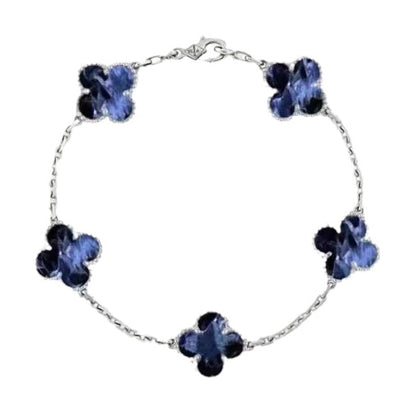 [LuckyStar] KLEEBLATT 5 MOTIV PIETERSIT SILBERARMBAND 