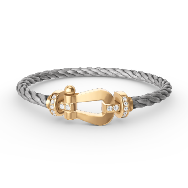 [LuckyStar]FORCE GROSSES HUFEISEN-HALBDIAMANTARMBAND GOLD