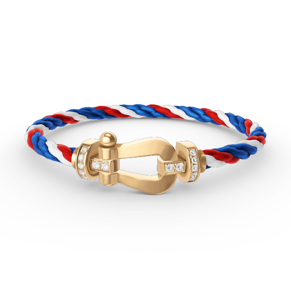 [LuckyStar]FORCE GROSSES HUFEISEN-HALBDIAMANTARMBAND GOLD
