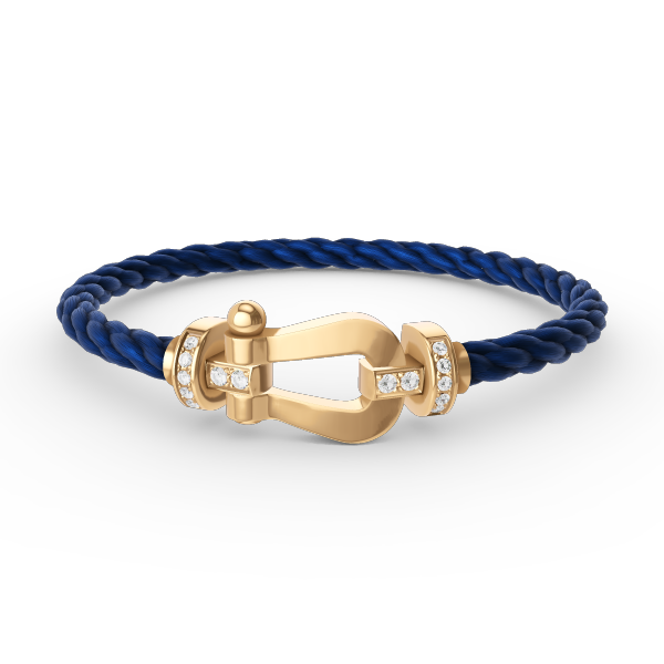 [LuckyStar]FORCE GROSSES HUFEISEN-HALBDIAMANTARMBAND GOLD