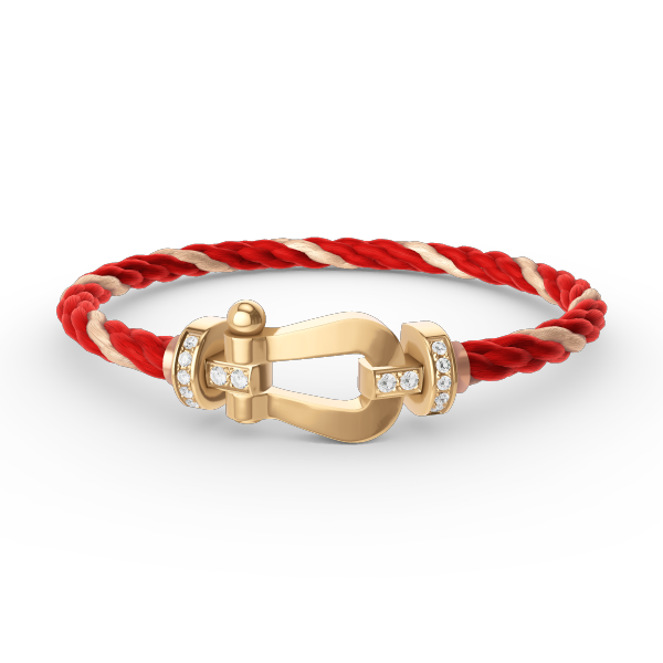 [LuckyStar]FORCE GROSSES HUFEISEN-HALBDIAMANTARMBAND GOLD