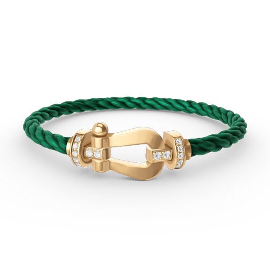 [LuckyStar]FORCE GROSSES HUFEISEN-HALBDIAMANTARMBAND GOLD