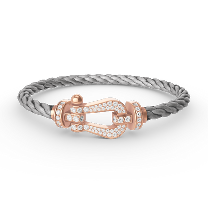 [LuckyStar]FORCE GROSSES HUFEISENARMBAND MIT VOLLMUNDDIAMANTEN ROSÉGOLD
