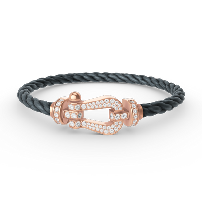 [LuckyStar]FORCE GROSSES HUFEISENARMBAND MIT VOLLMUNDDIAMANTEN ROSÉGOLD