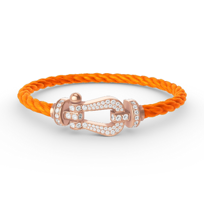 [LuckyStar]FORCE GROSSES HUFEISENARMBAND MIT VOLLMUNDDIAMANTEN ROSÉGOLD