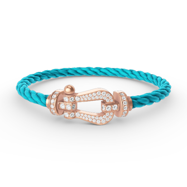 [LuckyStar]FORCE GROSSES HUFEISENARMBAND MIT VOLLMUNDDIAMANTEN ROSÉGOLD