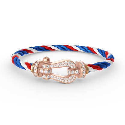 [LuckyStar]FORCE GROSSES HUFEISENARMBAND MIT VOLLMUNDDIAMANTEN ROSÉGOLD