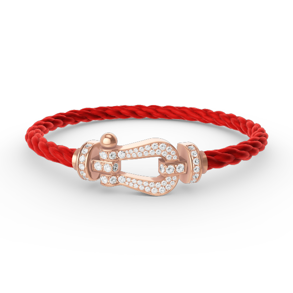 [LuckyStar]FORCE GROSSES HUFEISENARMBAND MIT VOLLMUNDDIAMANTEN ROSÉGOLD