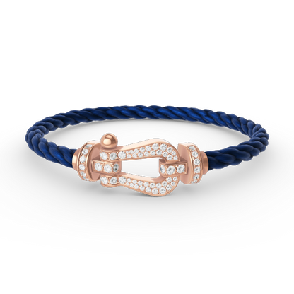 [LuckyStar]FORCE GROSSES HUFEISENARMBAND MIT VOLLMUNDDIAMANTEN ROSÉGOLD