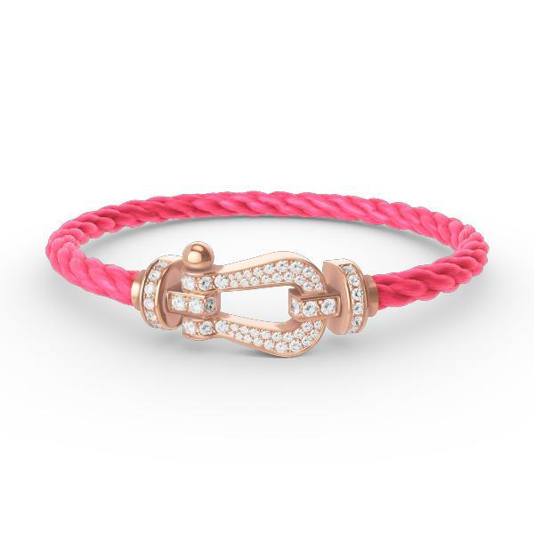 [LuckyStar]FORCE GROSSES HUFEISENARMBAND MIT VOLLMUNDDIAMANTEN ROSÉGOLD