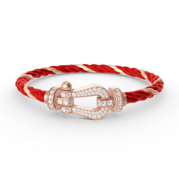 [LuckyStar]FORCE GROSSES HUFEISENARMBAND MIT VOLLMUNDDIAMANTEN ROSÉGOLD