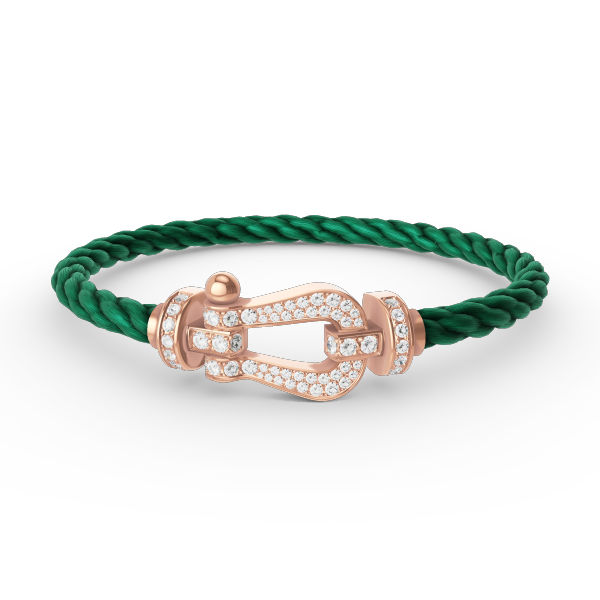 [LuckyStar]FORCE GROSSES HUFEISENARMBAND MIT VOLLMUNDDIAMANTEN ROSÉGOLD