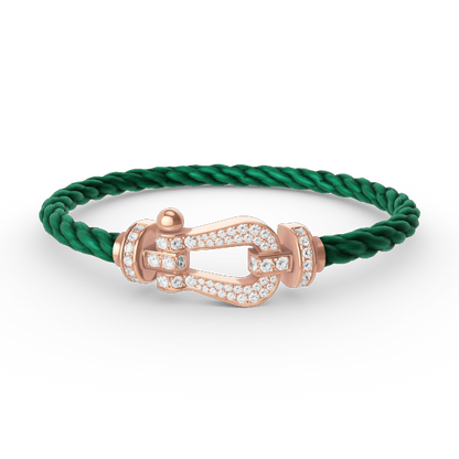 [LuckyStar]FORCE GROSSES HUFEISENARMBAND MIT VOLLMUNDDIAMANTEN ROSÉGOLD