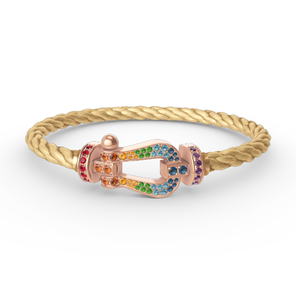 [LuckyStar]FORCE GROSSES HUFEISENFARBIGES DIAMANTARMBAND ROSÉGOLD