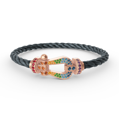 [LuckyStar]FORCE GROSSES HUFEISENFARBIGES DIAMANTARMBAND ROSÉGOLD