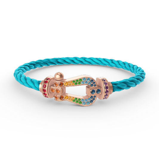 [LuckyStar]FORCE GROSSES HUFEISENFARBIGES DIAMANTARMBAND ROSÉGOLD