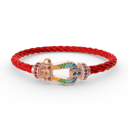 [LuckyStar]FORCE GROSSES HUFEISENFARBIGES DIAMANTARMBAND ROSÉGOLD