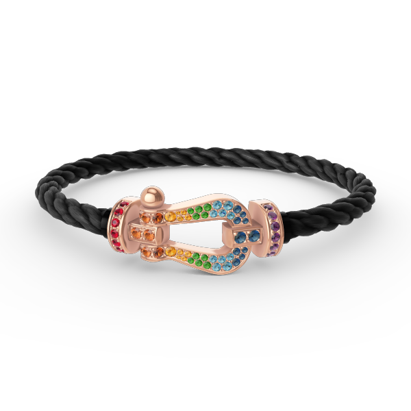 [LuckyStar]FORCE GROSSES HUFEISENFARBIGES DIAMANTARMBAND ROSÉGOLD