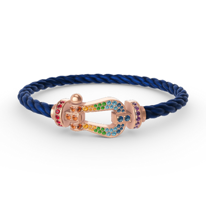 [LuckyStar]FORCE GROSSES HUFEISENFARBIGES DIAMANTARMBAND ROSÉGOLD