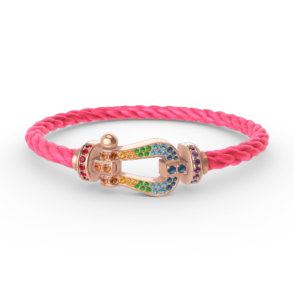 [LuckyStar]FORCE GROSSES HUFEISENFARBIGES DIAMANTARMBAND ROSÉGOLD