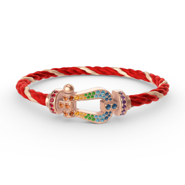[LuckyStar]FORCE GROSSES HUFEISENFARBIGES DIAMANTARMBAND ROSÉGOLD