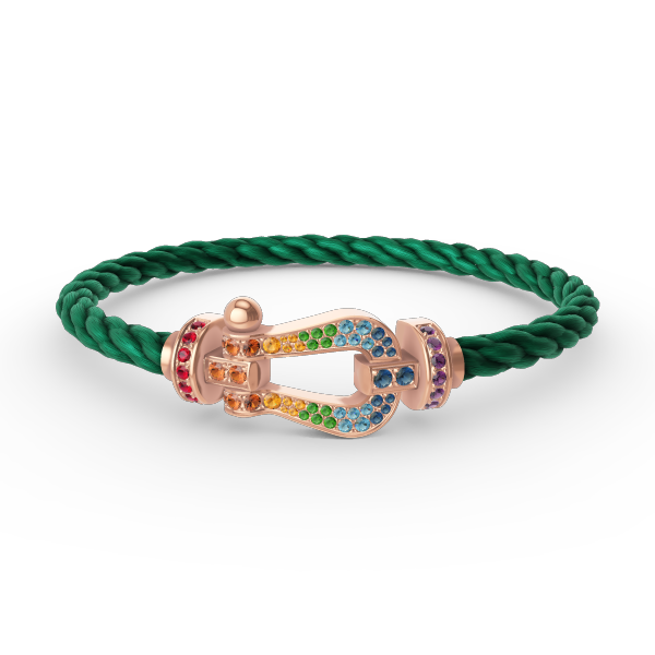 [LuckyStar]FORCE GROSSES HUFEISENFARBIGES DIAMANTARMBAND ROSÉGOLD