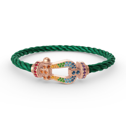 [LuckyStar]FORCE GROSSES HUFEISENFARBIGES DIAMANTARMBAND ROSÉGOLD