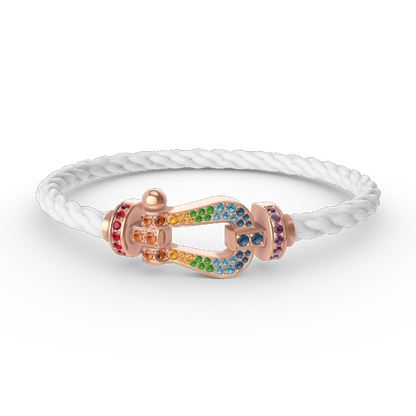 [LuckyStar]FORCE GROSSES HUFEISENFARBIGES DIAMANTARMBAND ROSÉGOLD