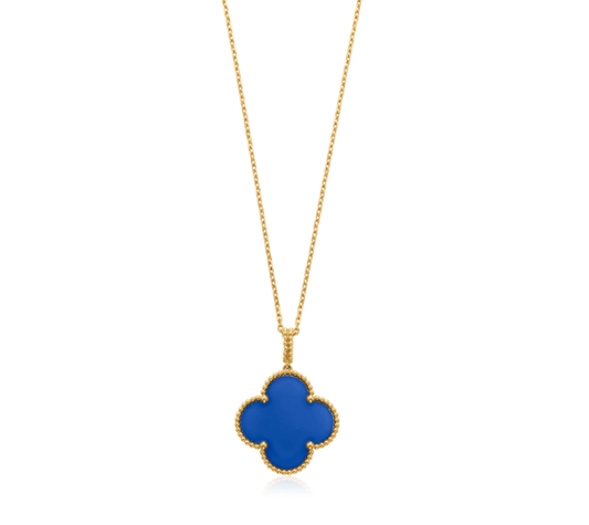 [LuckyStar]CLOVER 25MM HALSKETTE TÜRKIS ROSÉGOLD