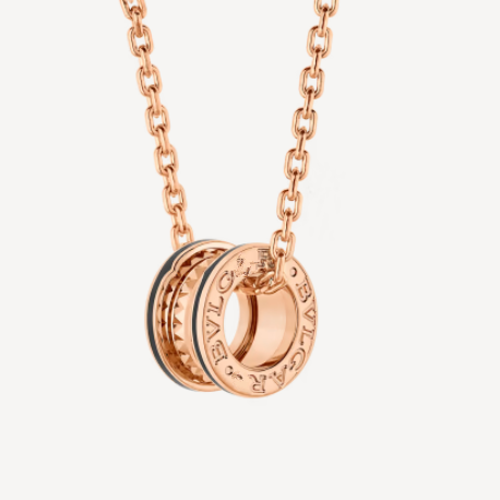 [LuckyStar]ZERO 1 ROCK ANHÄNGER ROSA GOLD SCHWARZ HALSKETTE