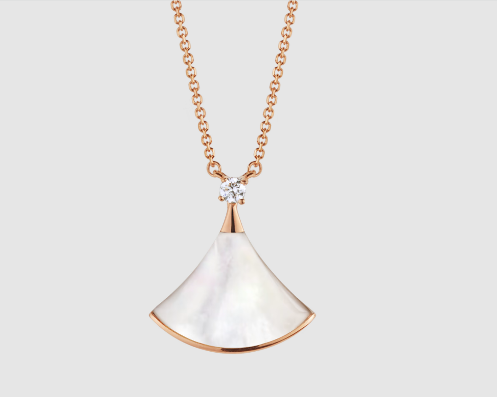 [LuckyStar]DREAM HALSKETTE WEISSES MOP ROSÉGOLD 1 DIAMANT