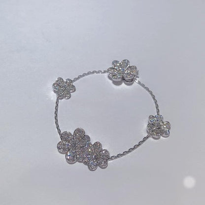 [LuckyStar]FRIVOLE SILBER 5 BLUMEN ARMBAND