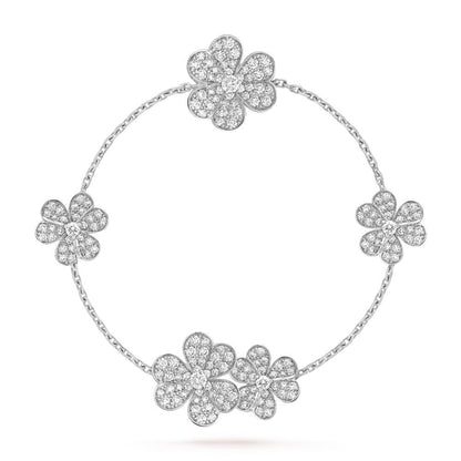 [LuckyStar]FRIVOLE SILBER 5 BLUMEN ARMBAND