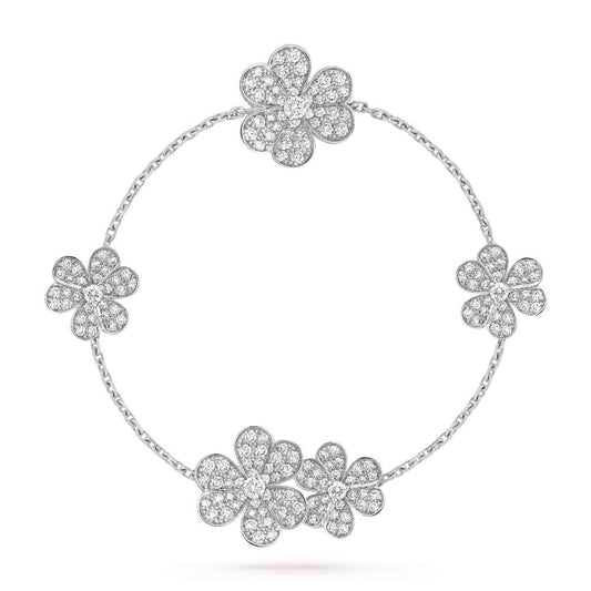 [LuckyStar]FRIVOLE SILBER 5 BLUMEN ARMBAND