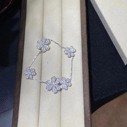 [LuckyStar]FRIVOLE SILBER 5 BLUMEN ARMBAND
