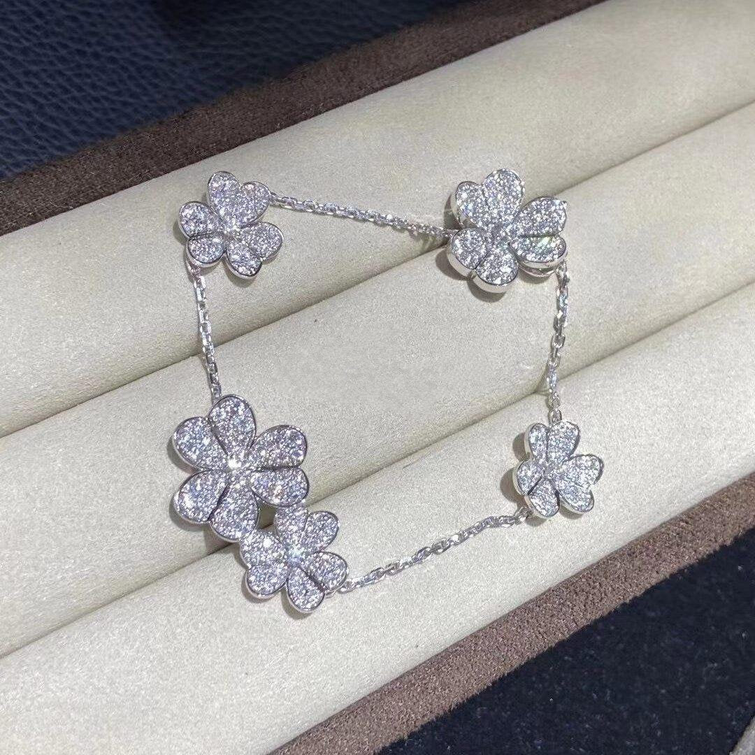 [LuckyStar]FRIVOLE SILBER 5 BLUMEN ARMBAND