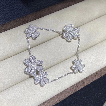 [LuckyStar]FRIVOLE SILBER 5 BLUMEN ARMBAND