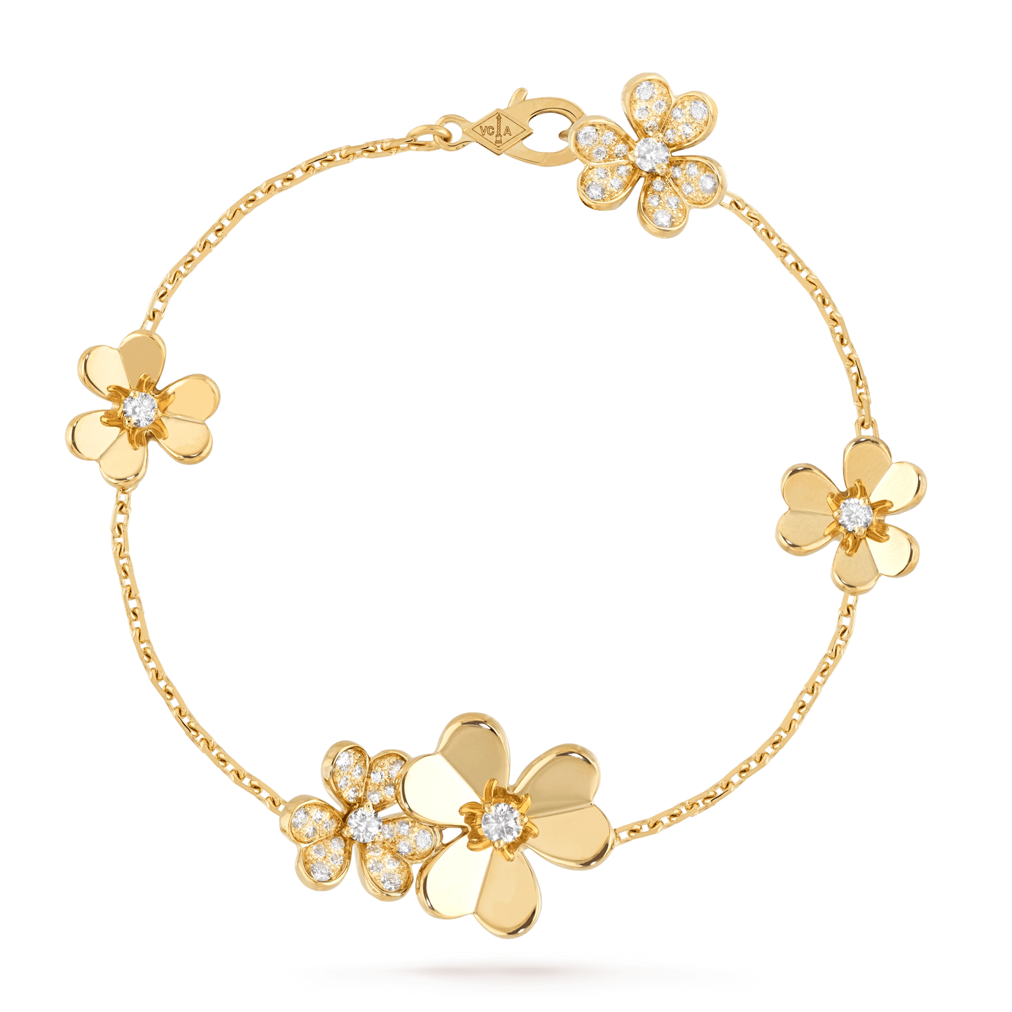 [LuckyStar]FRIVOLE GOLD 5 BLUMEN ARMBAND
