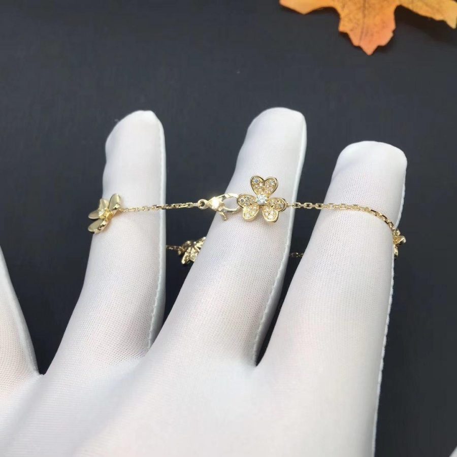 [LuckyStar]FRIVOLE GOLD 5 BLUMEN ARMBAND