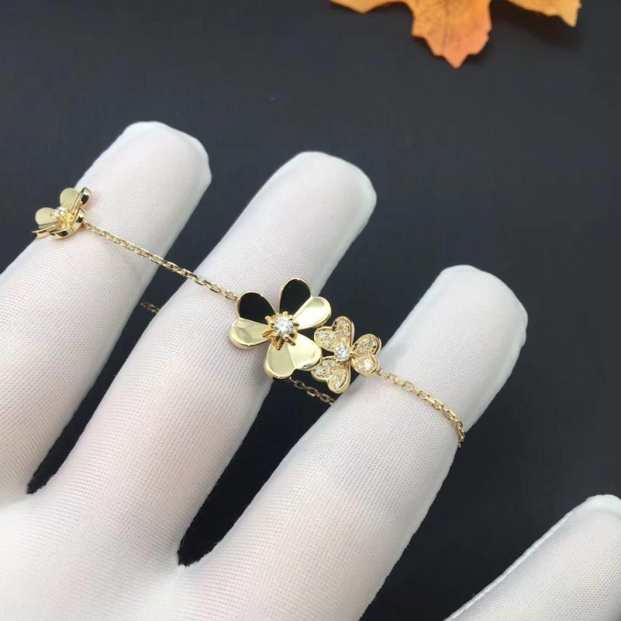 [LuckyStar]FRIVOLE GOLD 5 BLUMEN ARMBAND