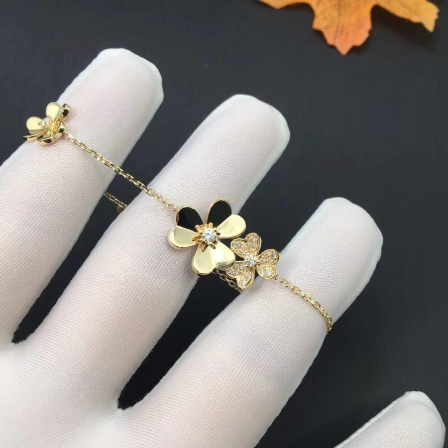 [LuckyStar]FRIVOLE GOLD 5 BLUMEN ARMBAND