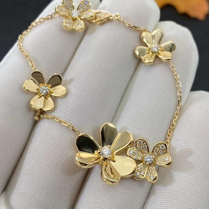 [LuckyStar]FRIVOLE GOLD 5 BLUMEN ARMBAND