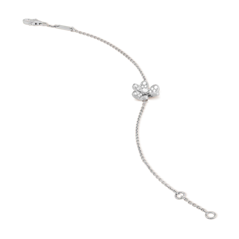 [LuckyStar]FRIVOLE SILBERNES BLUMEN-DIAMANTARMBAND 