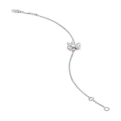 [LuckyStar]FRIVOLE SILBERNES BLUMEN-DIAMANTARMBAND 