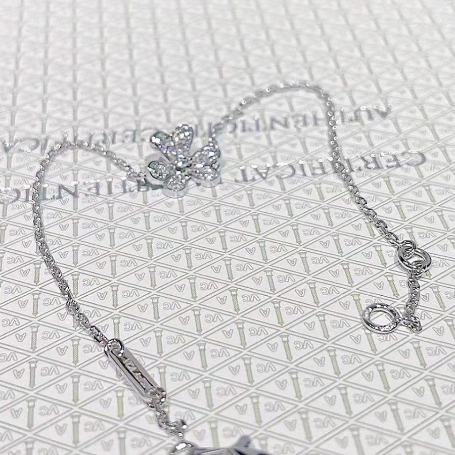 [LuckyStar]FRIVOLE SILBERNES BLUMEN-DIAMANTARMBAND 