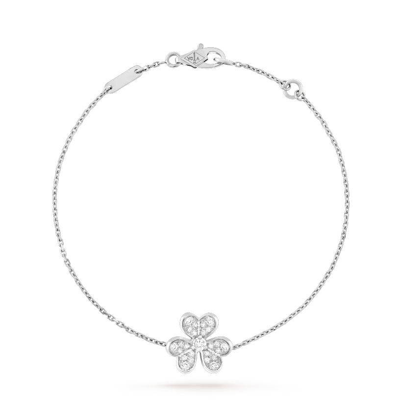 [LuckyStar]FRIVOLE SILBERNES BLUMEN-DIAMANTARMBAND 