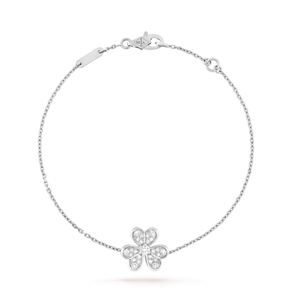 [LuckyStar]FRIVOLE SILBERNES BLUMEN-DIAMANTARMBAND 