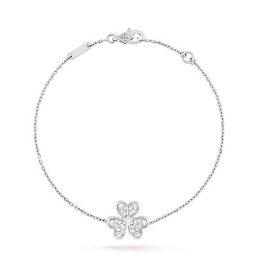 [LuckyStar]FRIVOLE SILBERNES BLUMEN-DIAMANTARMBAND 