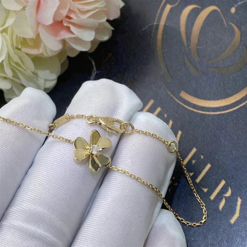 [LuckyStar]FRIVOLE GOLD BLUME ROSA MALACHIT ARMBAND