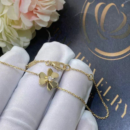 [LuckyStar]FRIVOLE GOLD BLUME ROSA MALACHIT ARMBAND